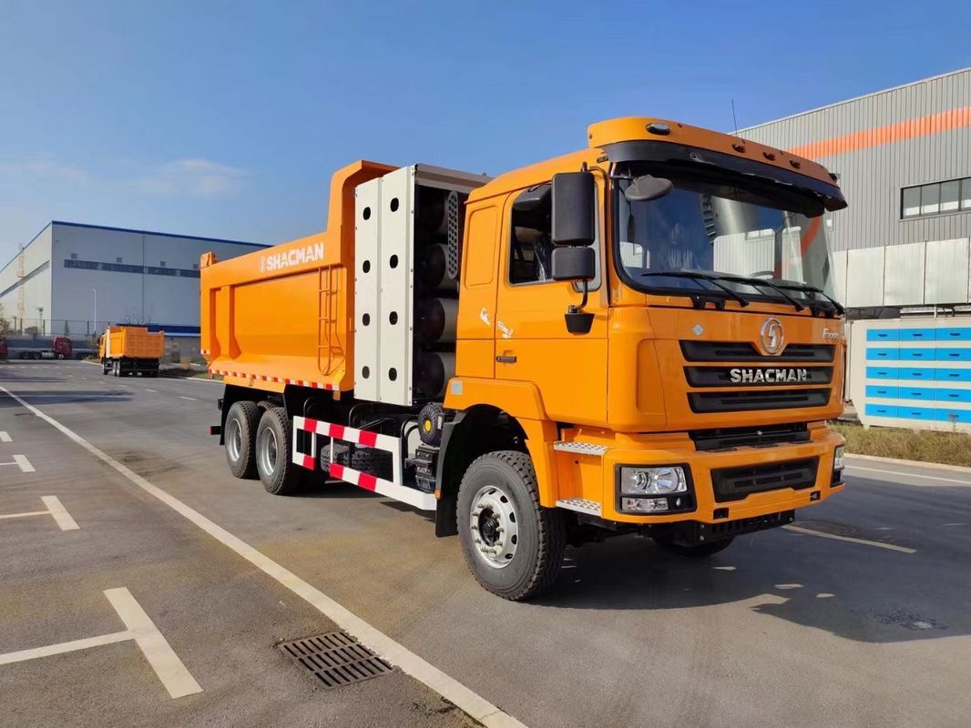 SHACMAN F3000 6x4 CNG Dump Truck 10JSD180 QH50 Transmission en spline 340 Chevaux / 430 Chevaux 12.00R20 pneus