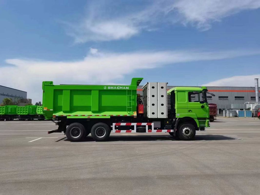 10 roues SHACMAN F3000 CNG Dump Truck 6x4 Euro V WEICHAI-430HP Vert Parfait pour la construction et l'exploitation minière