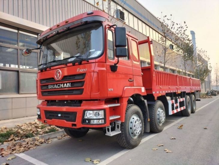 Le réservoir de carburant 400L camion camion SHACMAN F3000 8x4 camion 375HP néon rouge
