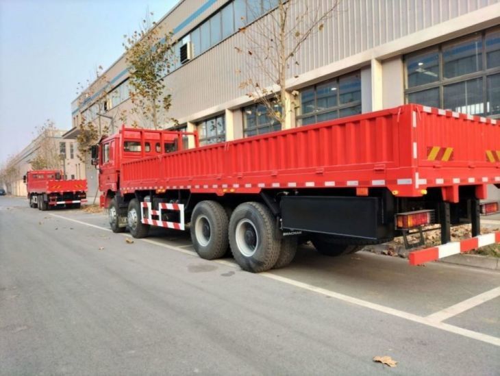 Shakman F3000 camion rouge 8×4 WEICHAI 380hp EuroII 12 roues camion
