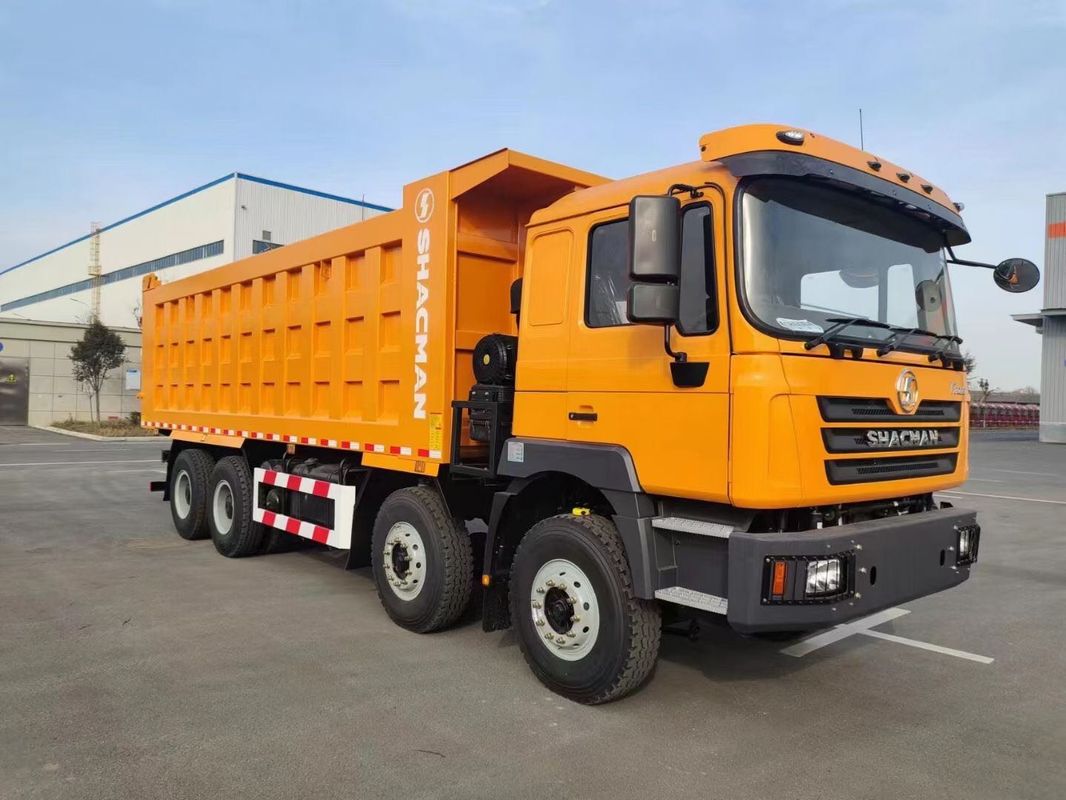 Shakman F3000 camion de décharge à bascule 8x4 380 chevaux EuroII orange 12 roues moteur WEICHAI