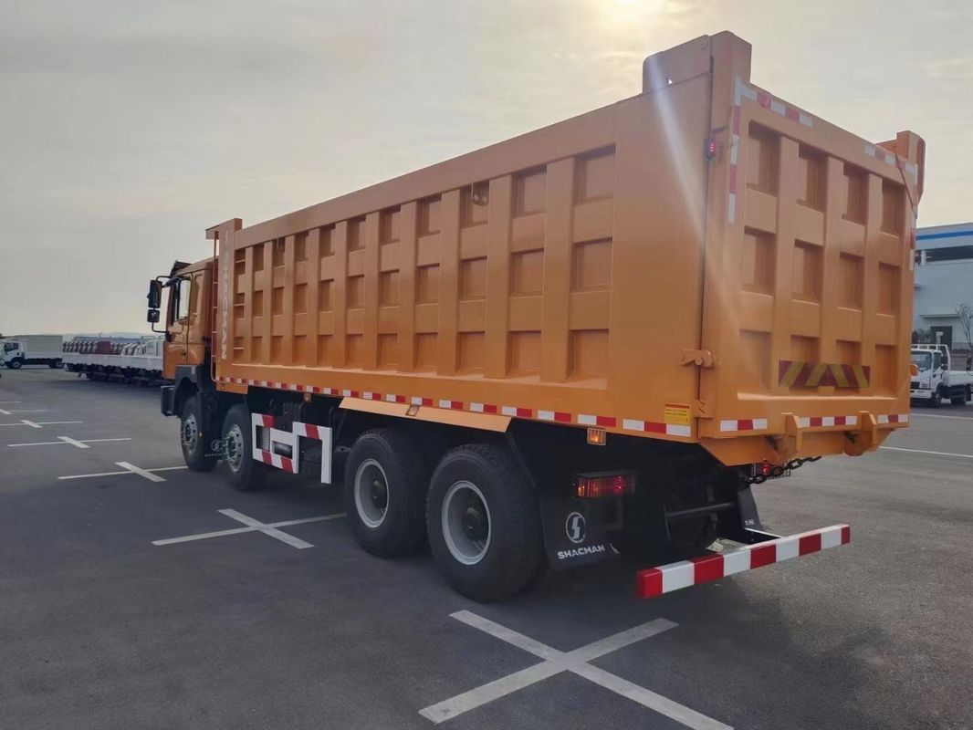 Shakman F3000 camion de décharge à bascule 8x4 380 chevaux EuroII orange 12 roues moteur WEICHAI