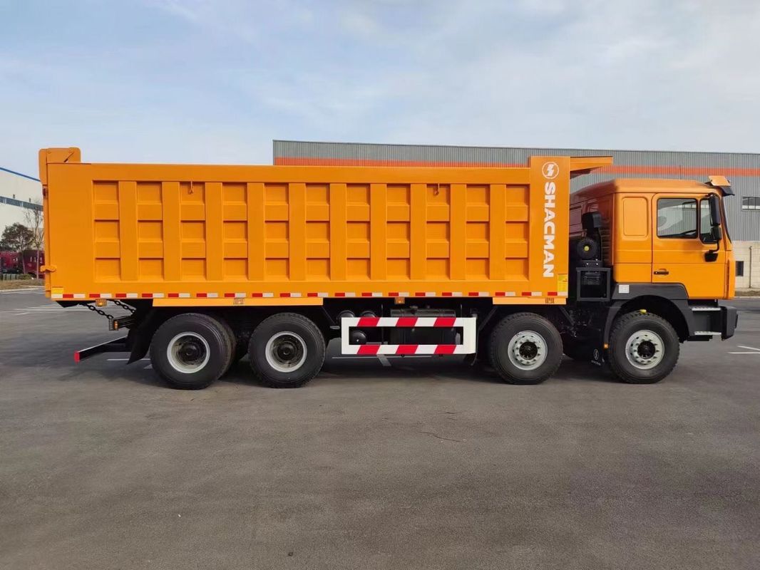 Shakman F3000 camion de décharge à bascule 8x4 380 chevaux EuroII orange 12 roues moteur WEICHAI