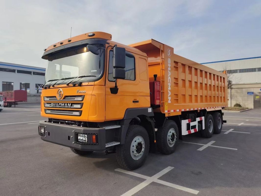 Shakman F3000 camion de décharge à bascule 8x4 380 chevaux EuroII orange 12 roues moteur WEICHAI