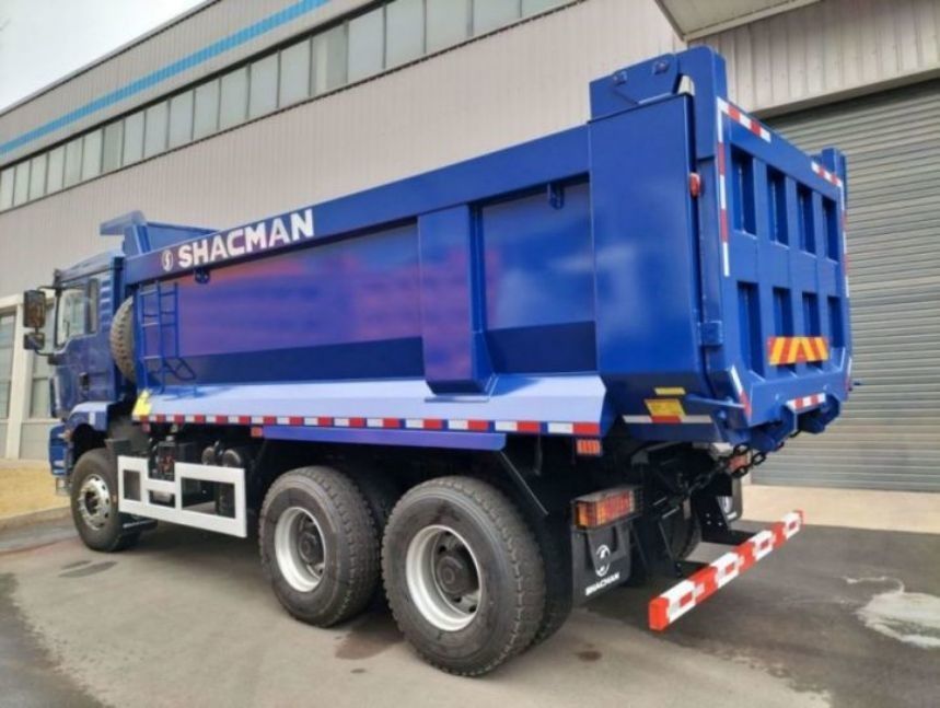 SHACMAN U-cargo boîte camionneur à ordures 6x4 H3000 380 EuroII Blue Tipper Standard cabine 12,00R20 pneus