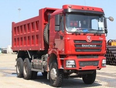 10 essais SHACMAN Red Dump Truck F3000 Dump Truck Véhicule 380HP Pour l'exploitation minière