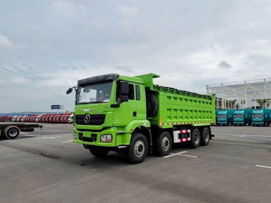 9.5T SHACMAN H3000 camion de décharge 8x4 430 EuroV vert camion de décharge MAN essieux 2 * 16T