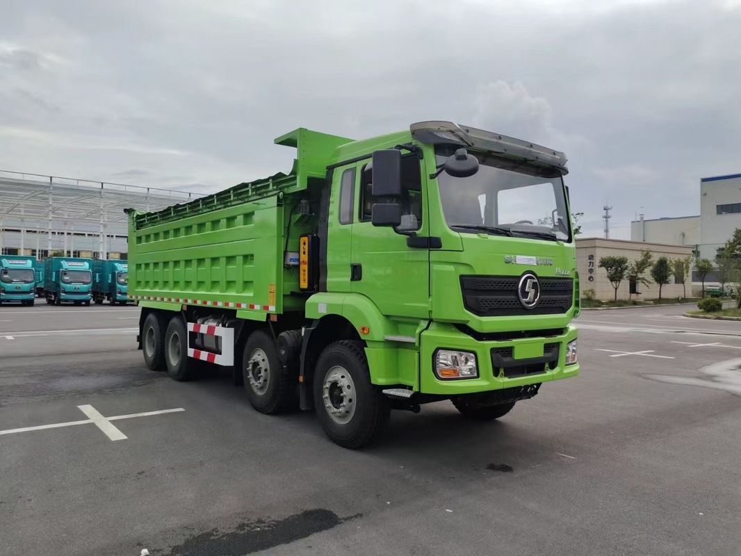 Nouveau chariot de décharge lourd SHACMAN H3000 8x4 375hp EuroV vert 12 roues à bascule