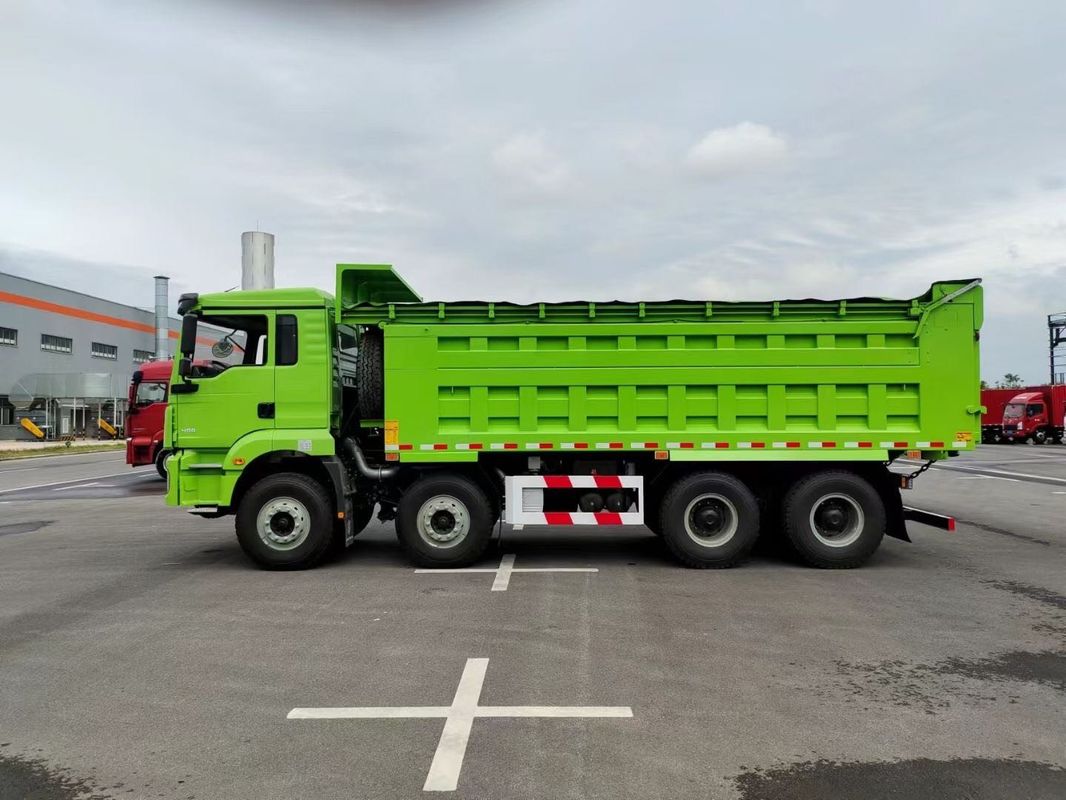 Nouveau chariot de décharge lourd SHACMAN H3000 8x4 375hp EuroV vert 12 roues à bascule