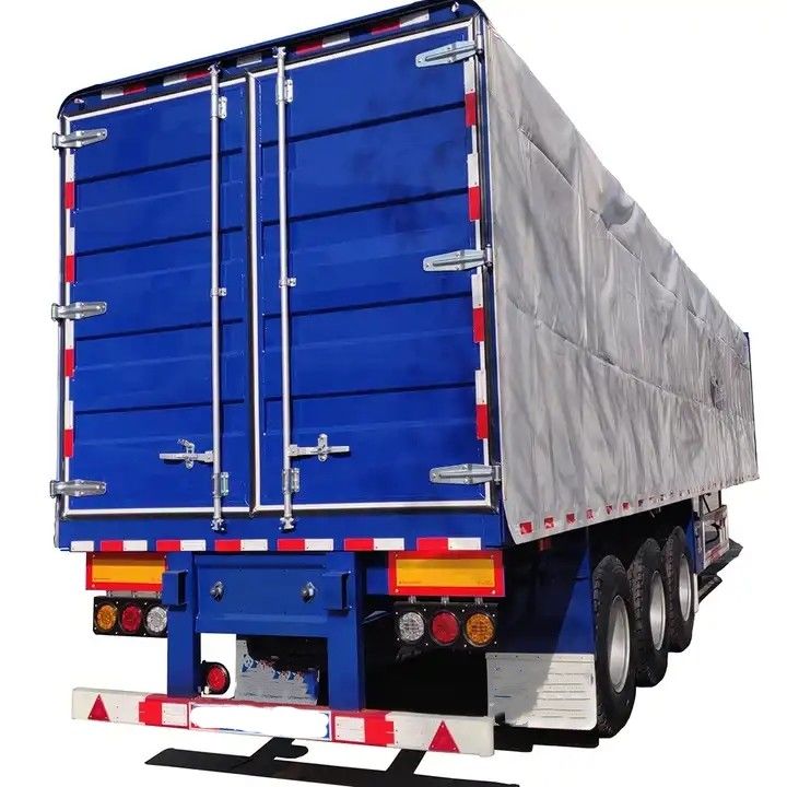 CIMC Semi-remorque à rideau latéral à trois essieux de type fourgonnette semi-remorque en boîte pour le transport de marchandises sur palettes