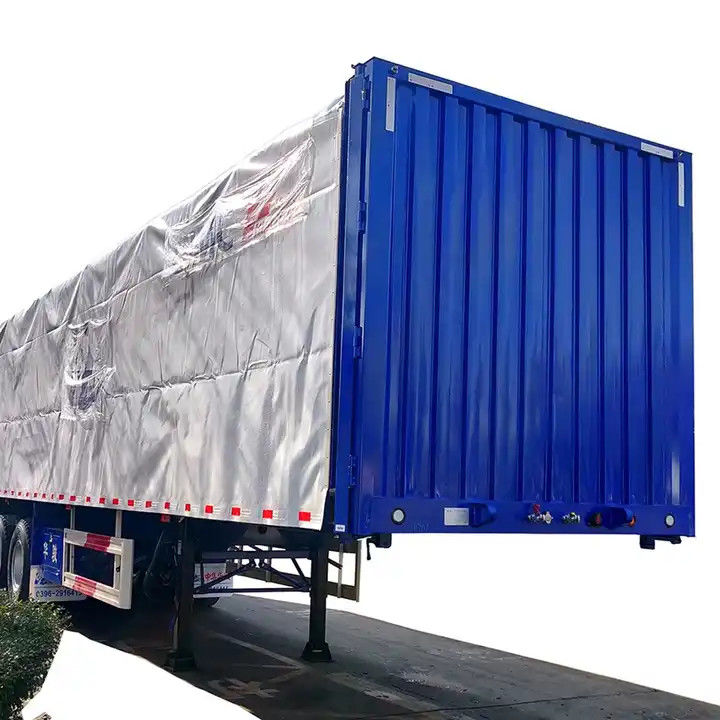 CIMC Semi-remorque à rideau latéral à trois essieux de type fourgonnette semi-remorque en boîte pour le transport de marchandises sur palettes