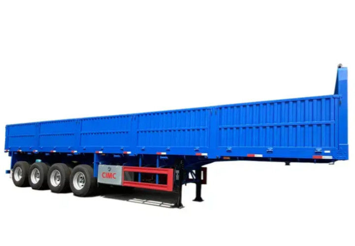 CIMC 4 essieux semi-remorque à plat avec paroi latérale de 1000 mm