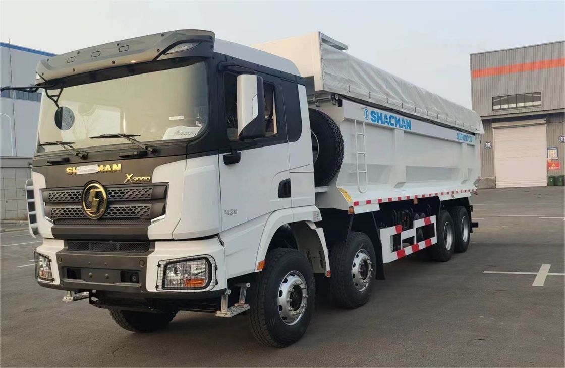 SHACMAN 8x4 440 chevaux EuroV chariot de décharge lourd blanc 20 à 30 tonnes chariot de décharge à bascule