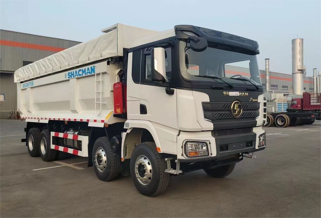 SHACMAN 8x4 440 chevaux EuroV chariot de décharge lourd blanc 20 à 30 tonnes chariot de décharge à bascule
