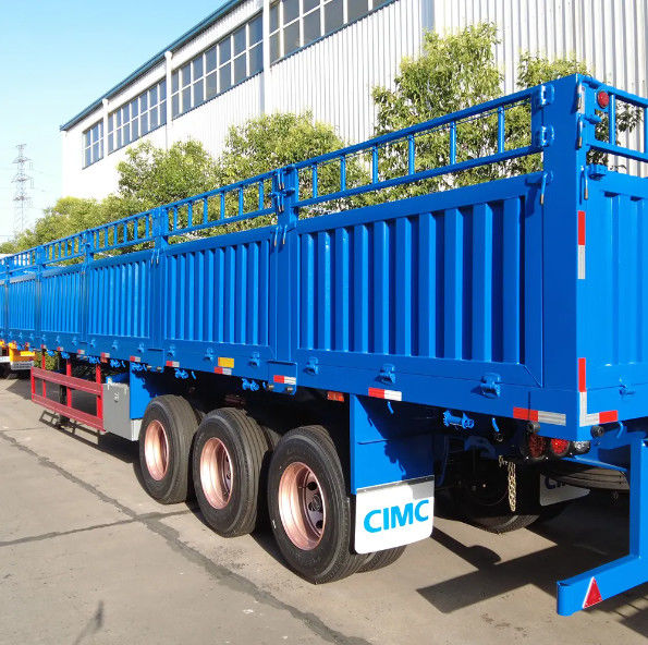 CIMC 3 essieux 4 essieux clôture de chargement semi-remorque 60 80 tonnes avec serrure de tournage de conteneur