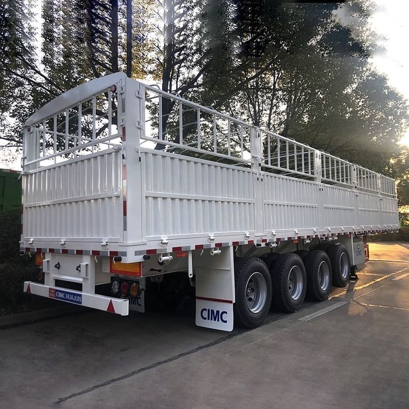 CIMC 3 / 4 essieux clôture semi-remorque 60 70 tonnes clôturé camions de marchandises SHACMAN