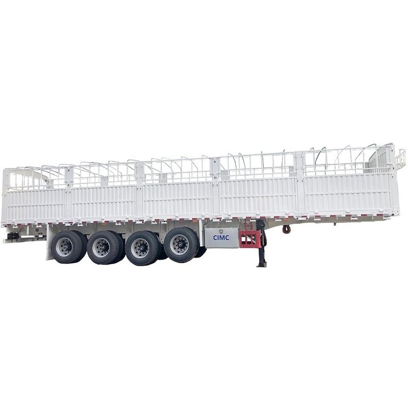 CIMC 3 / 4 essieux clôture semi-remorque 60 70 tonnes clôturé camions de marchandises SHACMAN